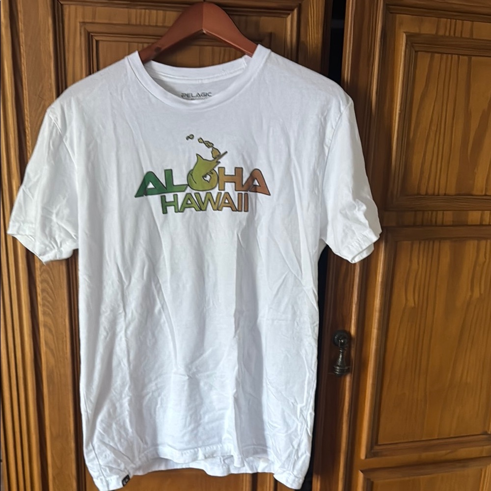 Pelagic Aloha Hawaii White Tee